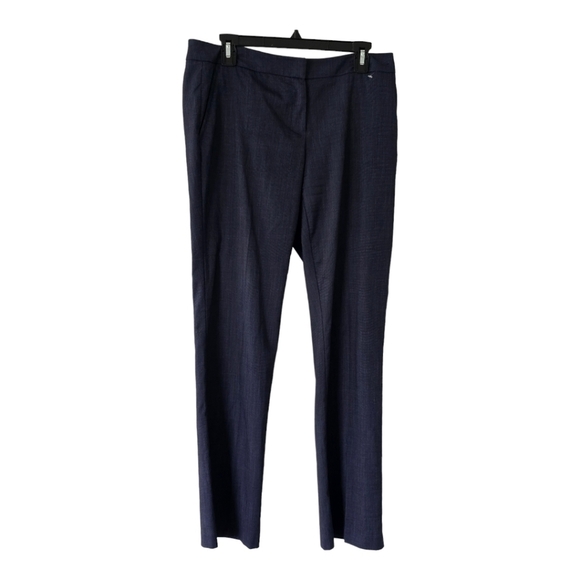New York & CO Dress Pants Women Sz 8 Blue HighRise Straight Leg Careeer - Picture 1 of 12